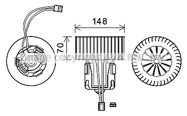 AVA QUALITY COOLING bw8539 -  Электродвигатель, вентиляция салона